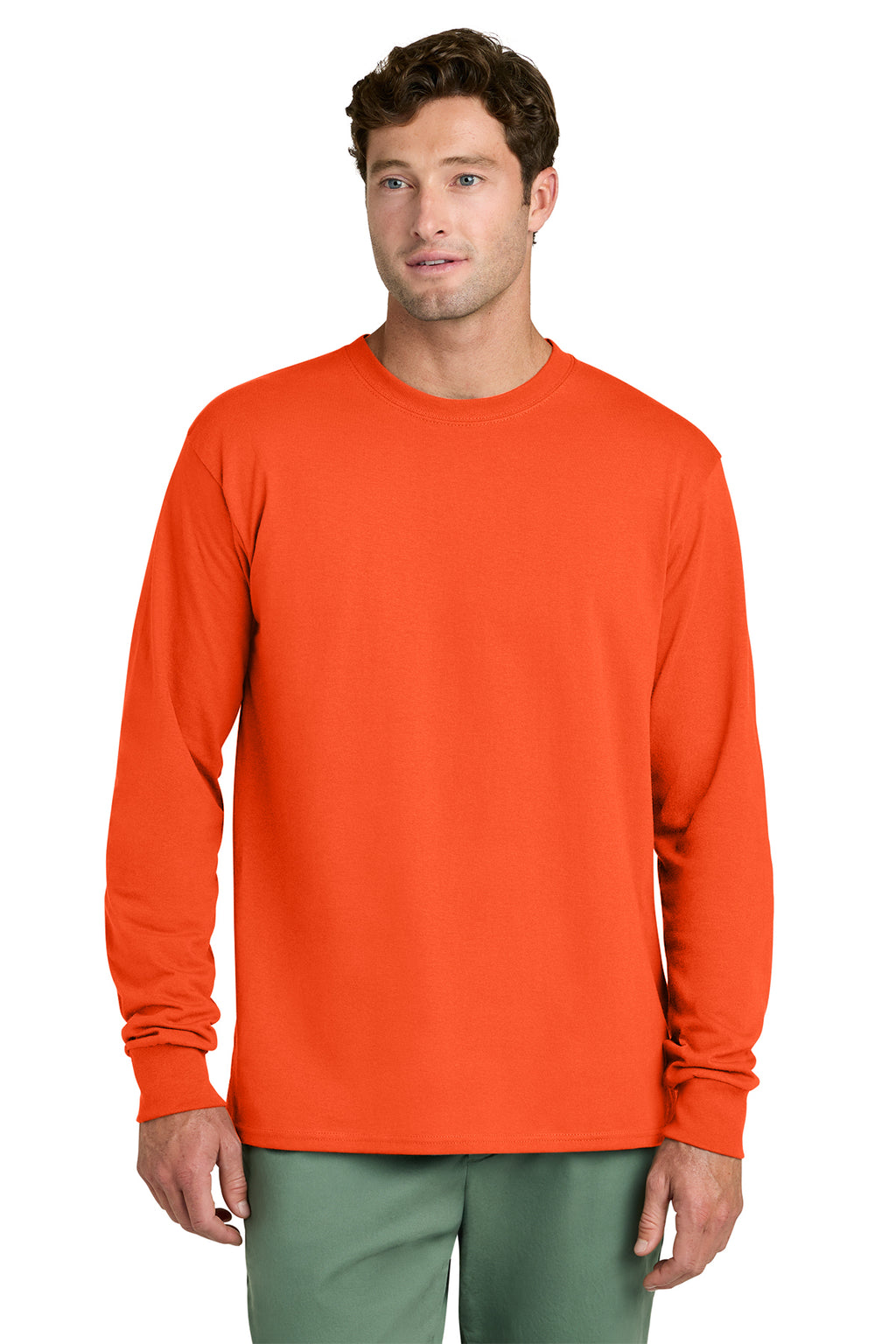 Port & Co Core Long Sleeve Tee - Orange