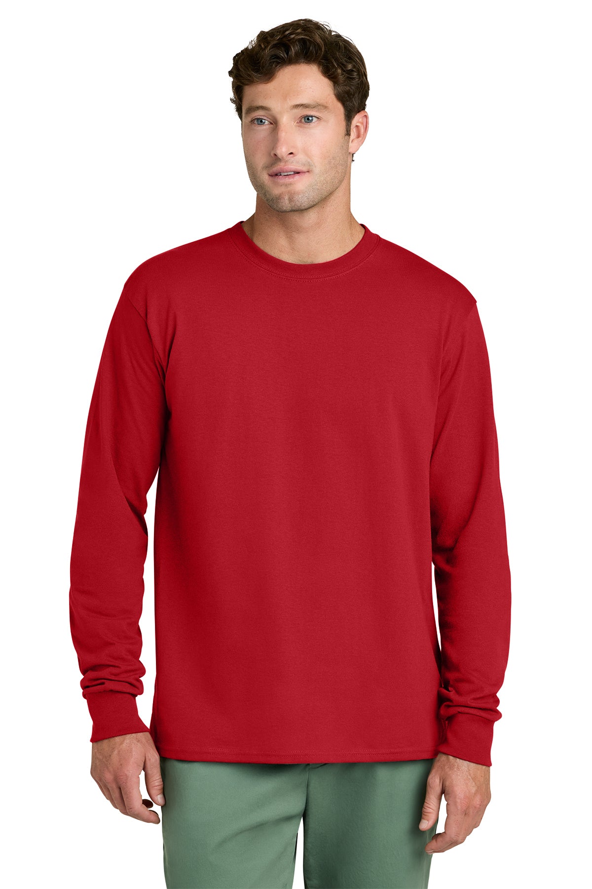 Port & Co Core Long Sleeve Tee - Red