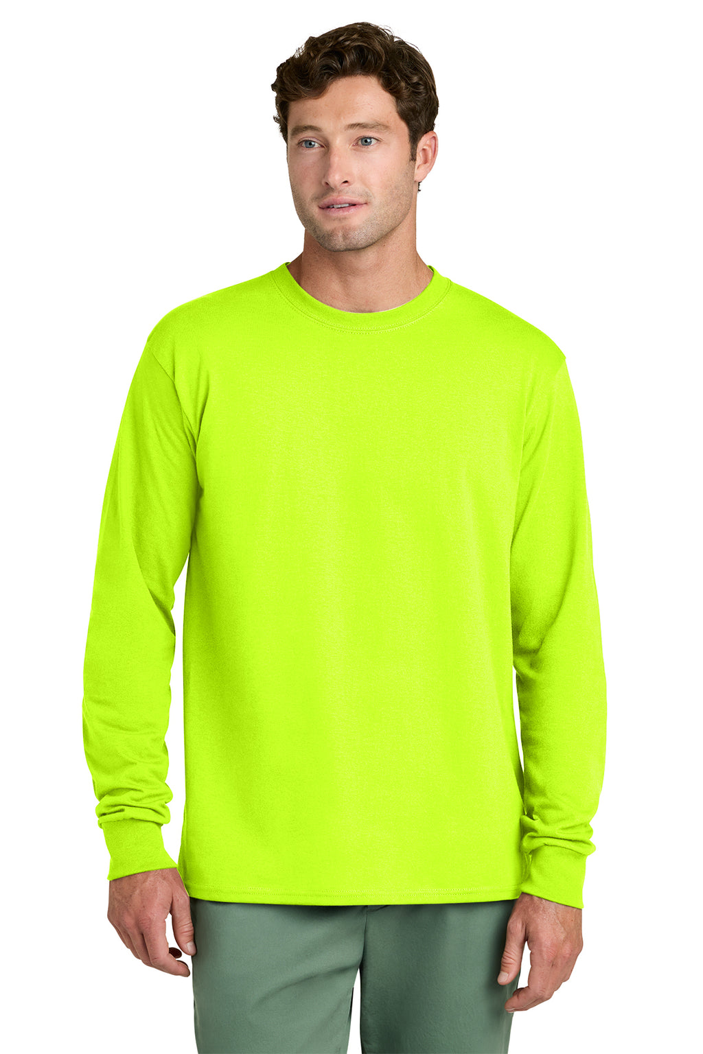 Port & Co Core Long Sleeve Tee - S. Green