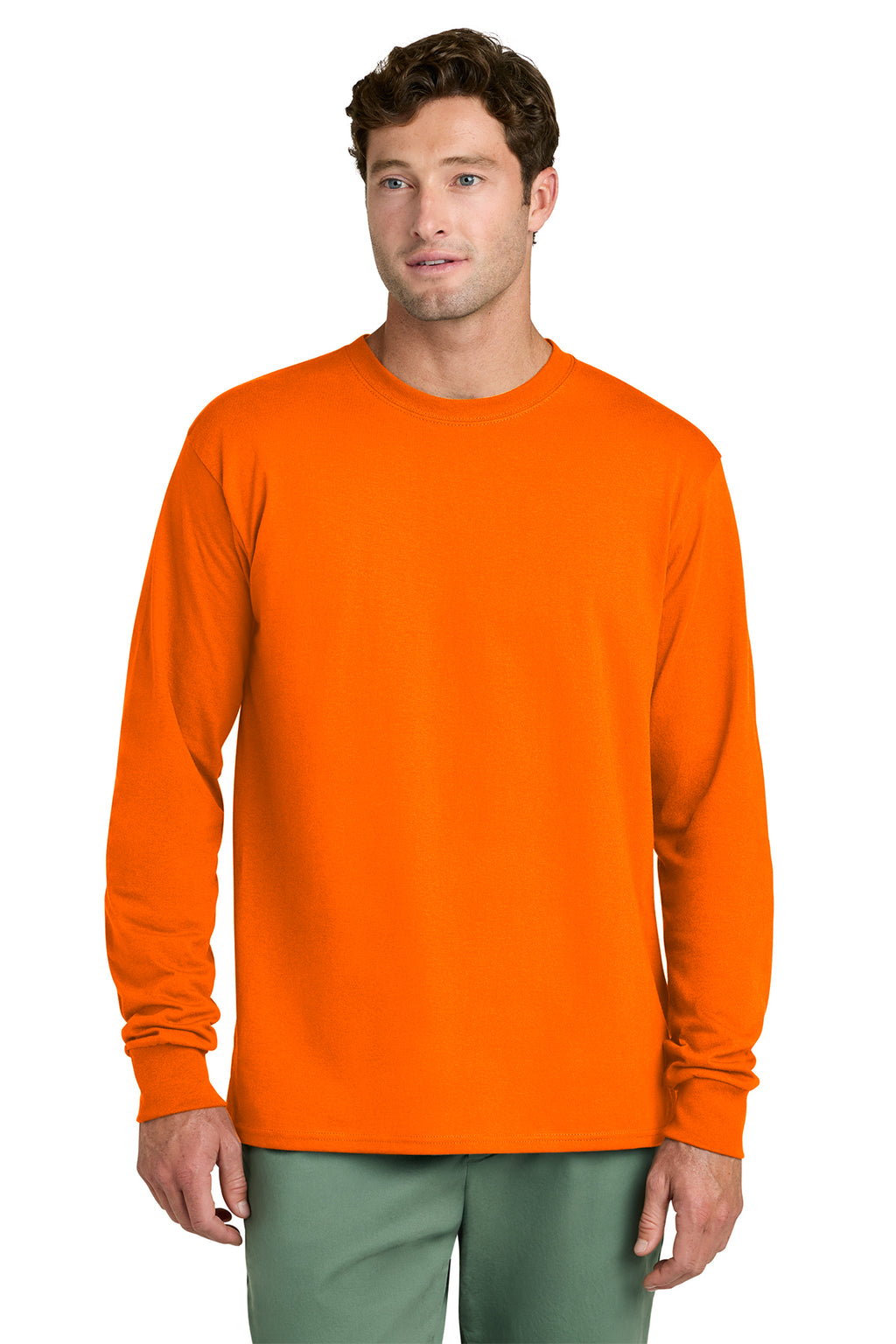 Port & Co Core Long Sleeve Tee - S. Orange