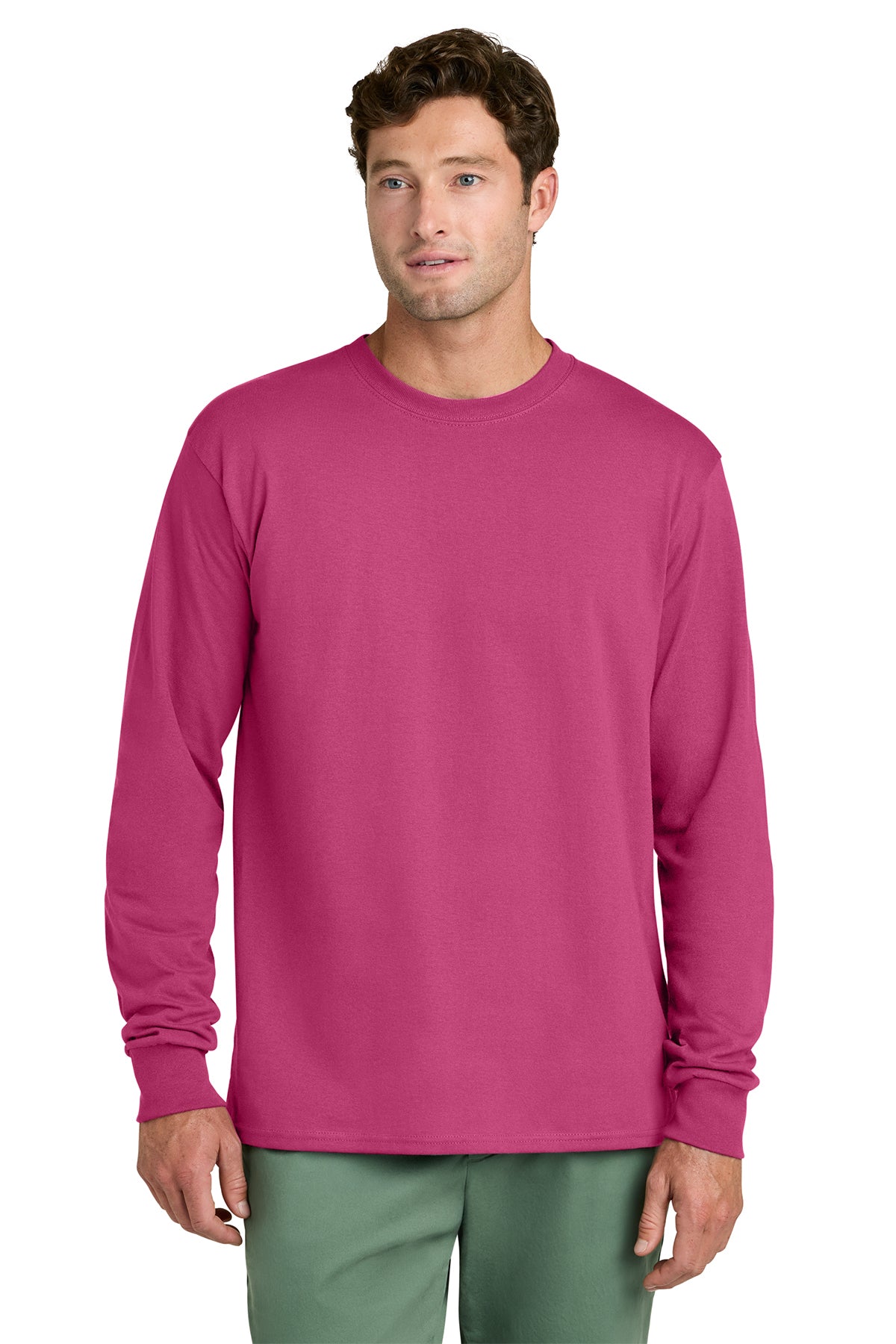 Port & Co Core Long Sleeve Tee - Sangria
