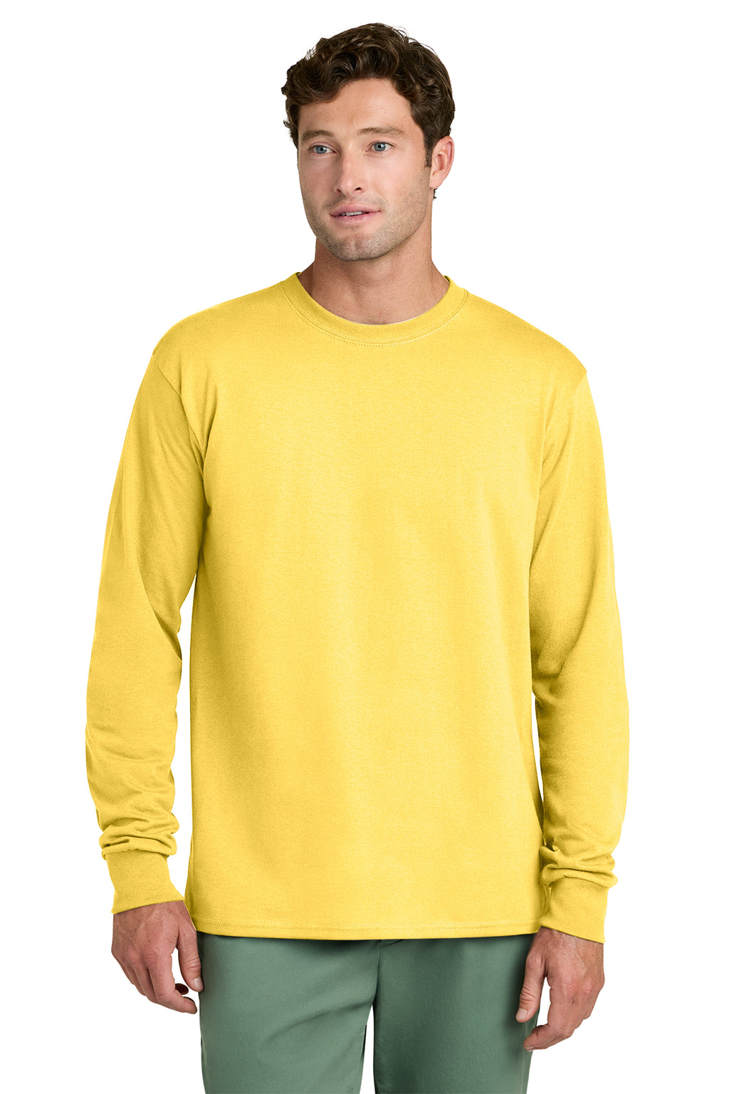 Port & Co Core Long Sleeve Tee - Yellow