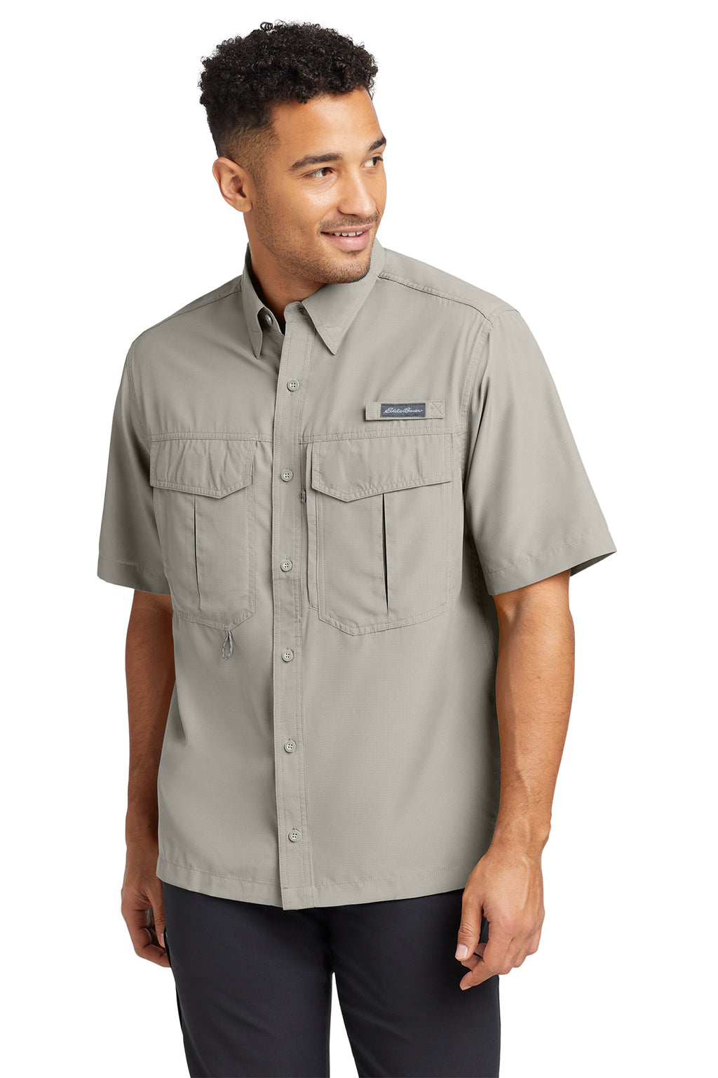 Eddie Bauer® Short Sleeve Performance Fishing Shirt - Driftwood