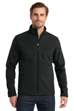 Eddie Bauer® Shaded Crosshatch Soft Shell Jacket - Black