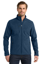 Eddie Bauer® Shaded Crosshatch Soft Shell Jacket - Blue
