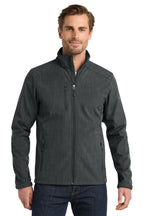 Eddie Bauer® Shaded Crosshatch Soft Shell Jacket - Grey