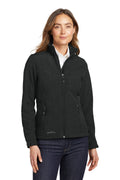 Eddie Bauer® Women's Shaded Crosshatch Soft Shell Jacket - Black