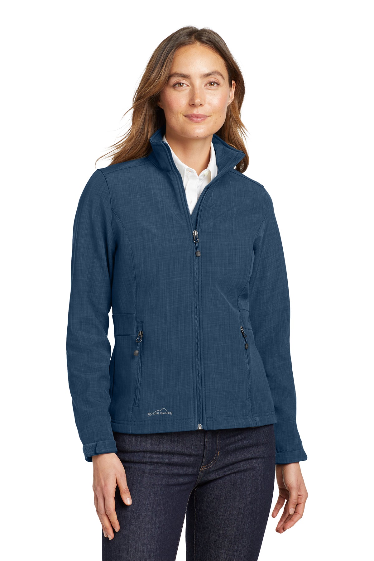 Eddie Bauer® Women's Shaded Crosshatch Soft Shell Jacket - Blue