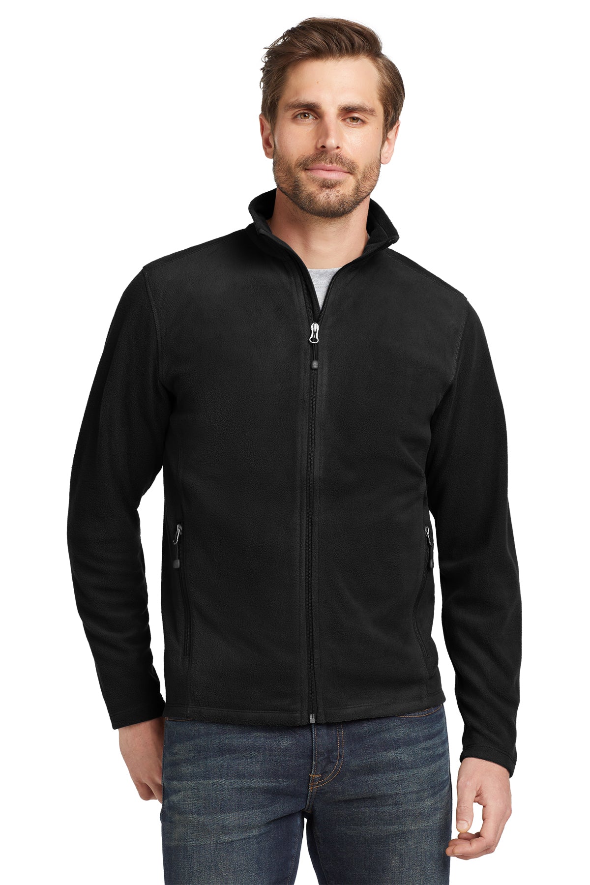 Eddie Bauer® Full-Zip Microfleece Jacket - Black
