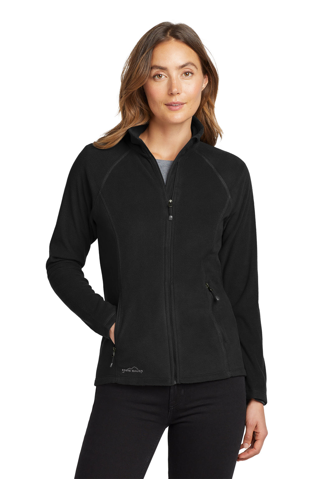 Eddie Bauer® Women's Full-Zip Microfleece Jacket - Black
