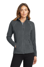 Eddie Bauer® Women's Full-Zip Microfleece Jacket - Grey Steel