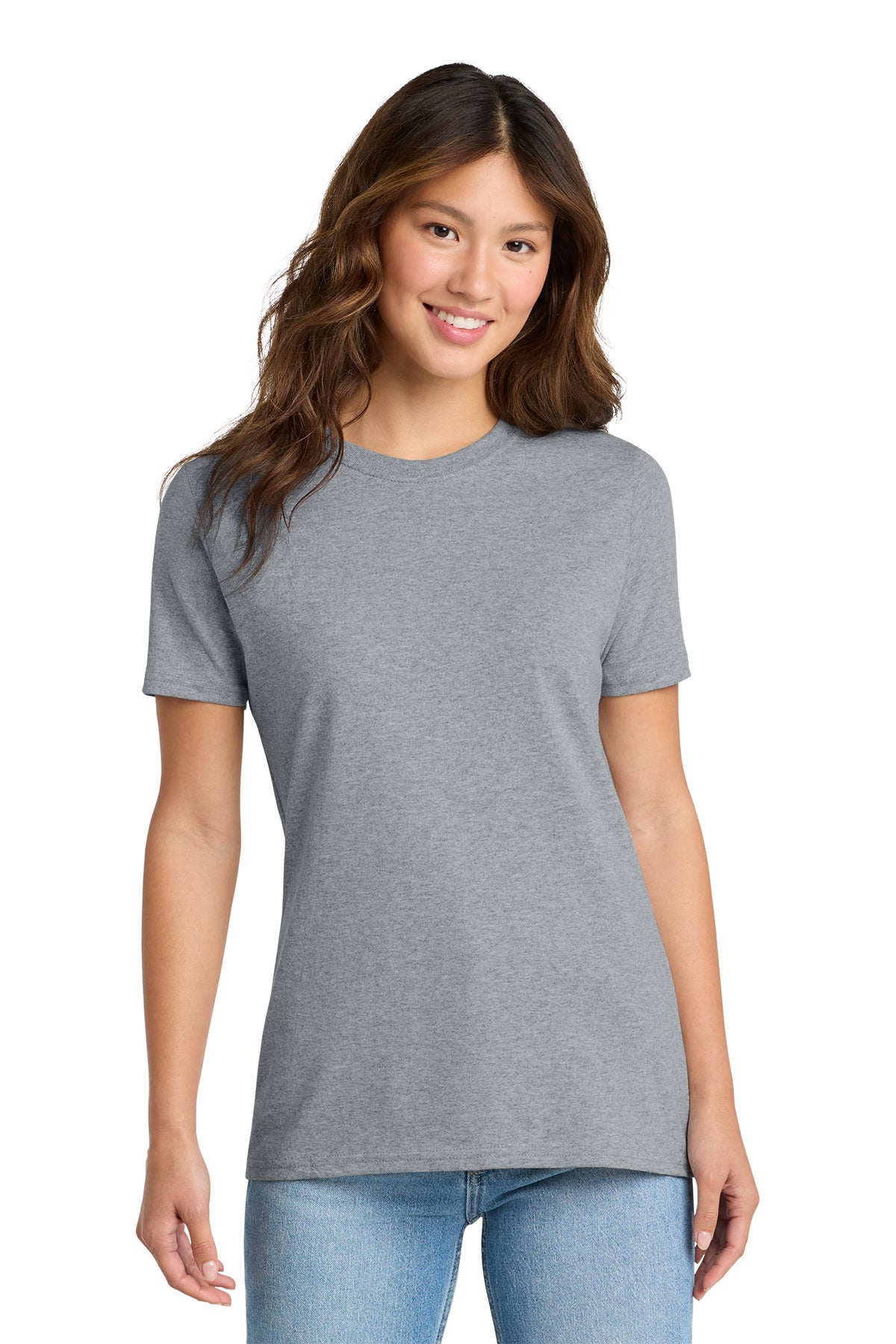 Port & Co Long Tee - Athletic Heather