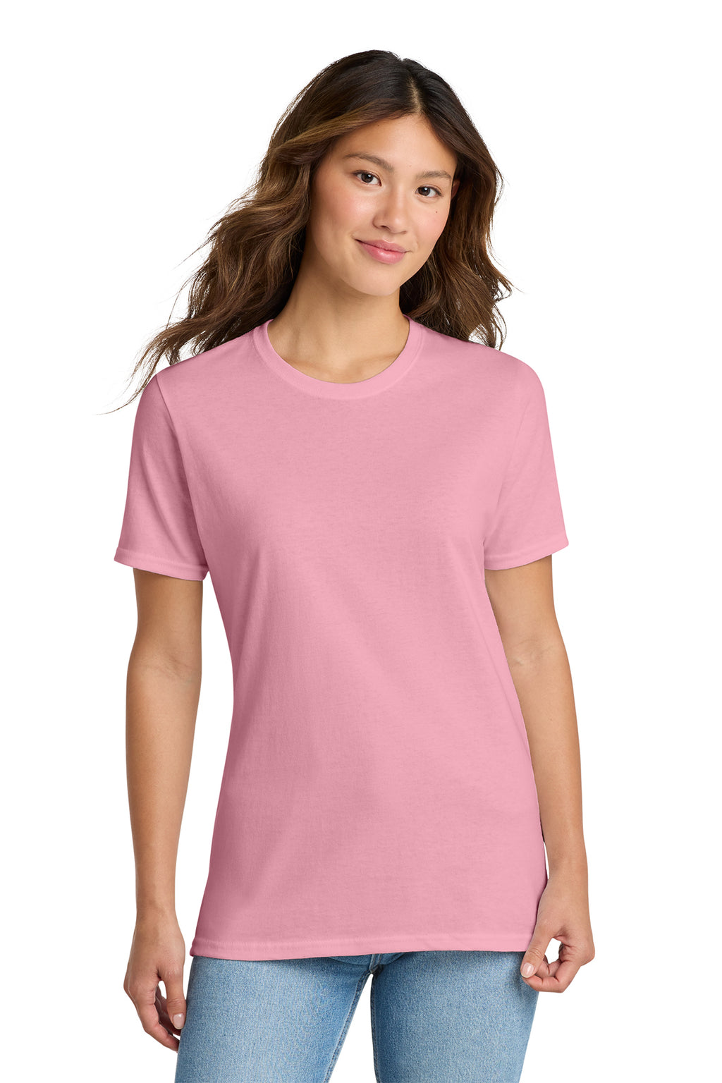Port & Co Long Tee - Candy Pink