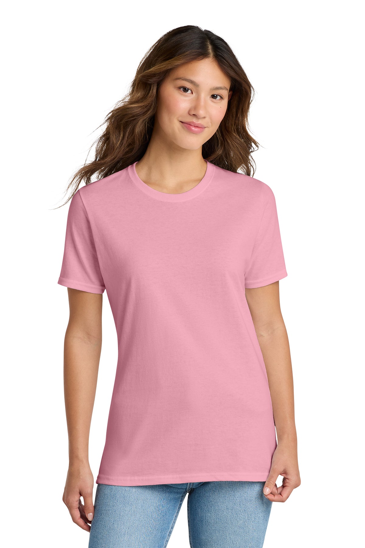 Port & Co Long Tee - Candy Pink
