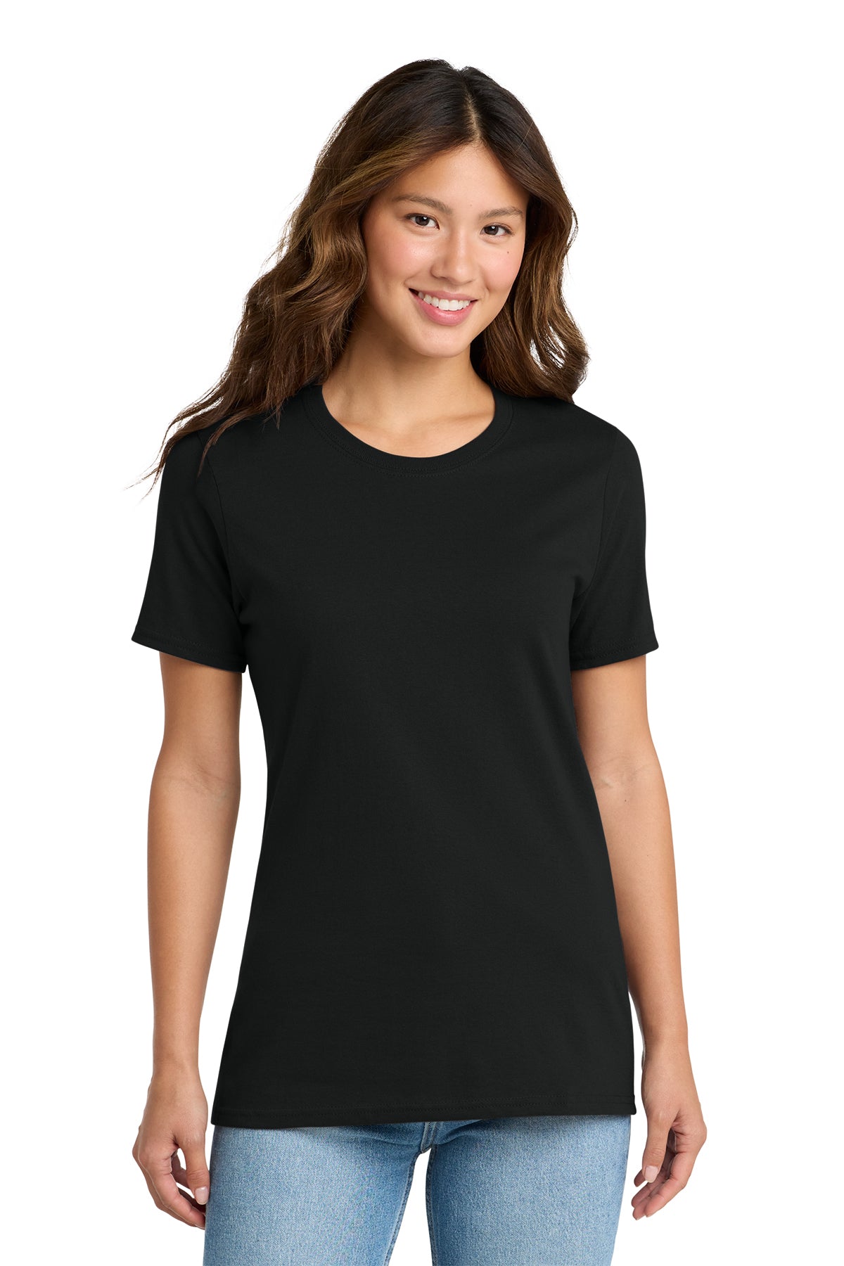 Port & Co Long Tee - Jet Black