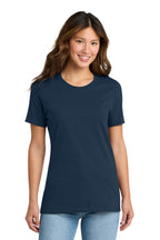 Port & Co Long Tee - Navy