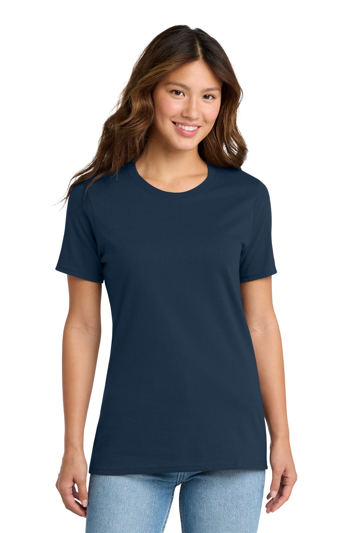 Port & Co Long Tee - Navy