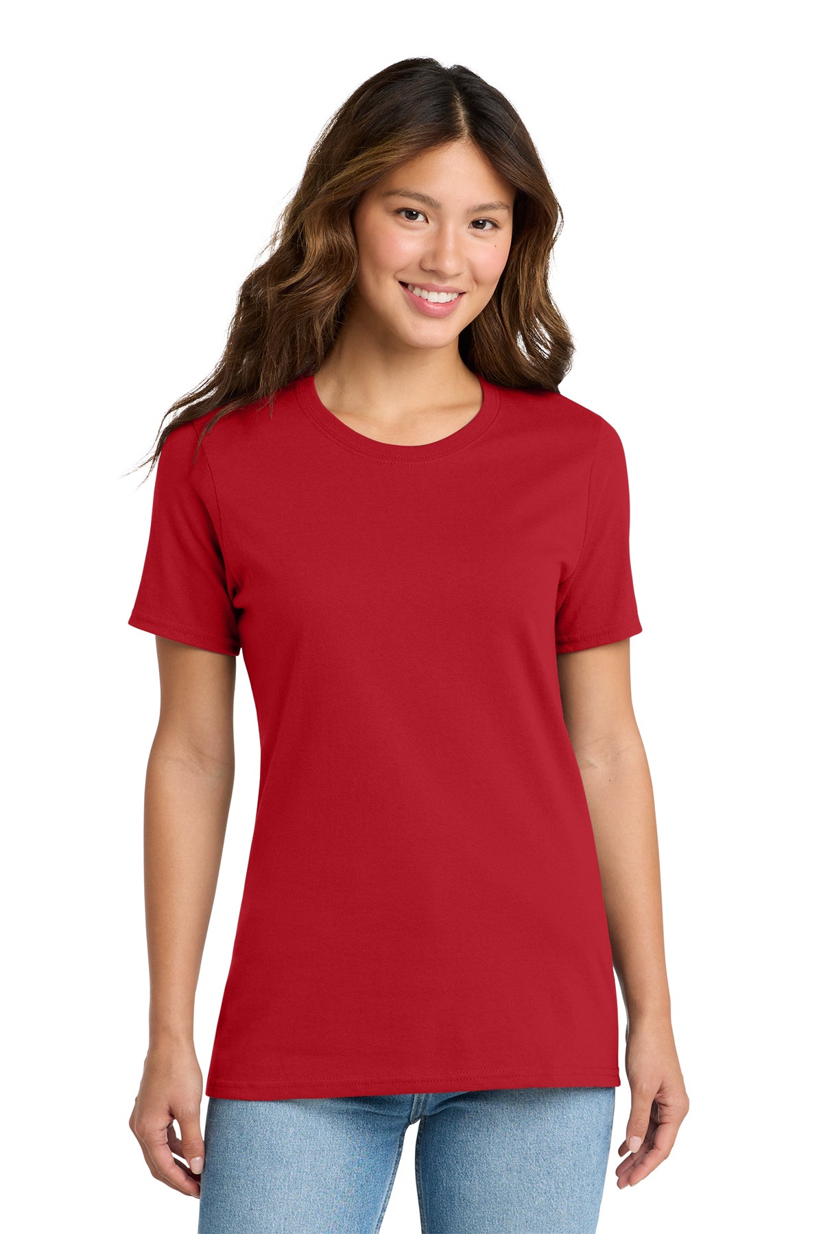 Port & Co Long Tee - Red