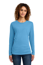 Port & Co Long Sleeve Long Tee - Aquatic Blue