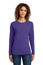 Port & Co Long Sleeve Long Tee - Purple