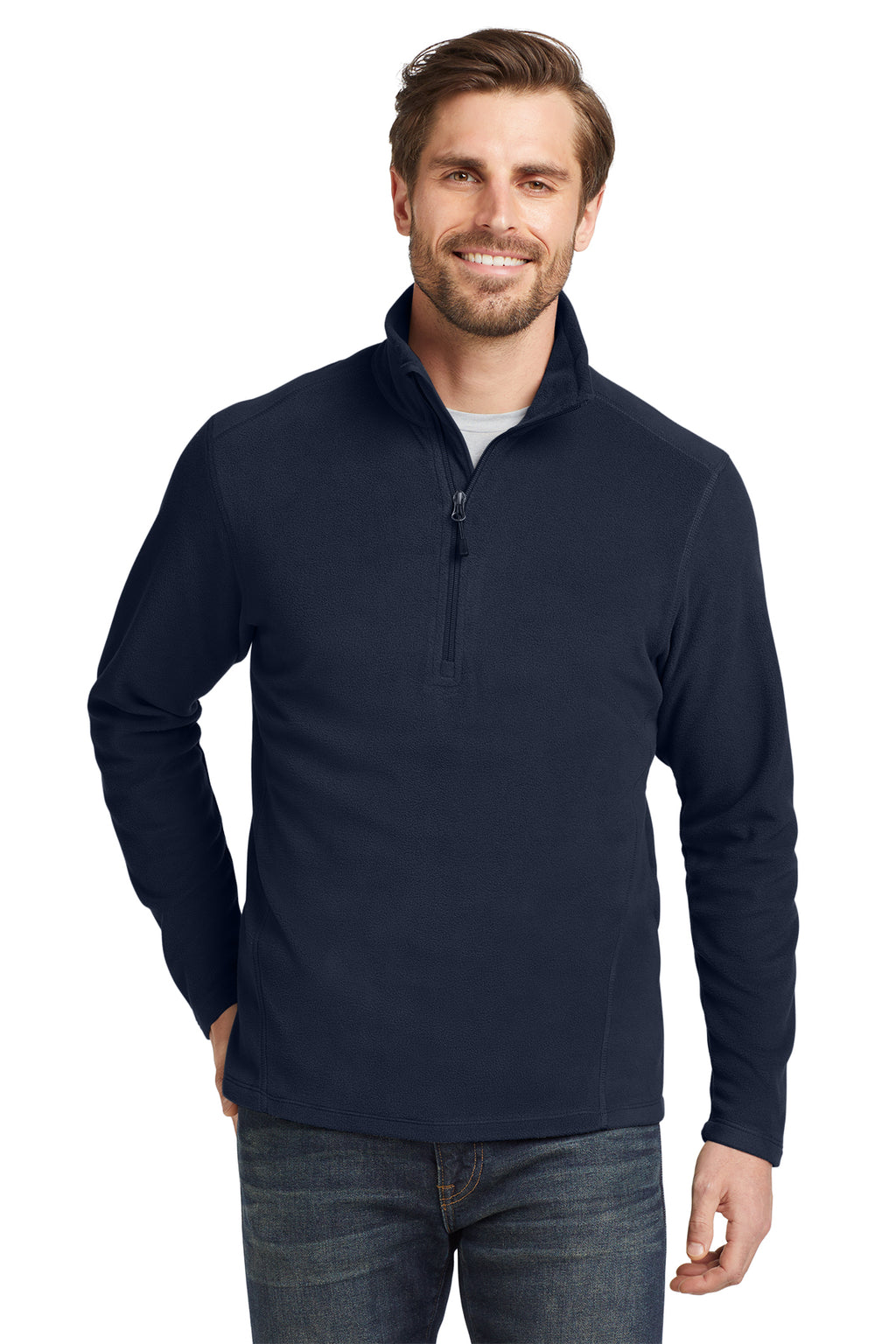 Eddie Bauer® 1/2-Zip Microfleece Jacket - Navy