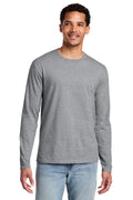 Port & Co Long Sleeve Fan Favorite Tee - Athletic Heather