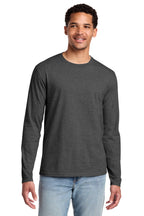 Port & Co Long Sleeve Fan Favorite Tee - Dark Heather Grey