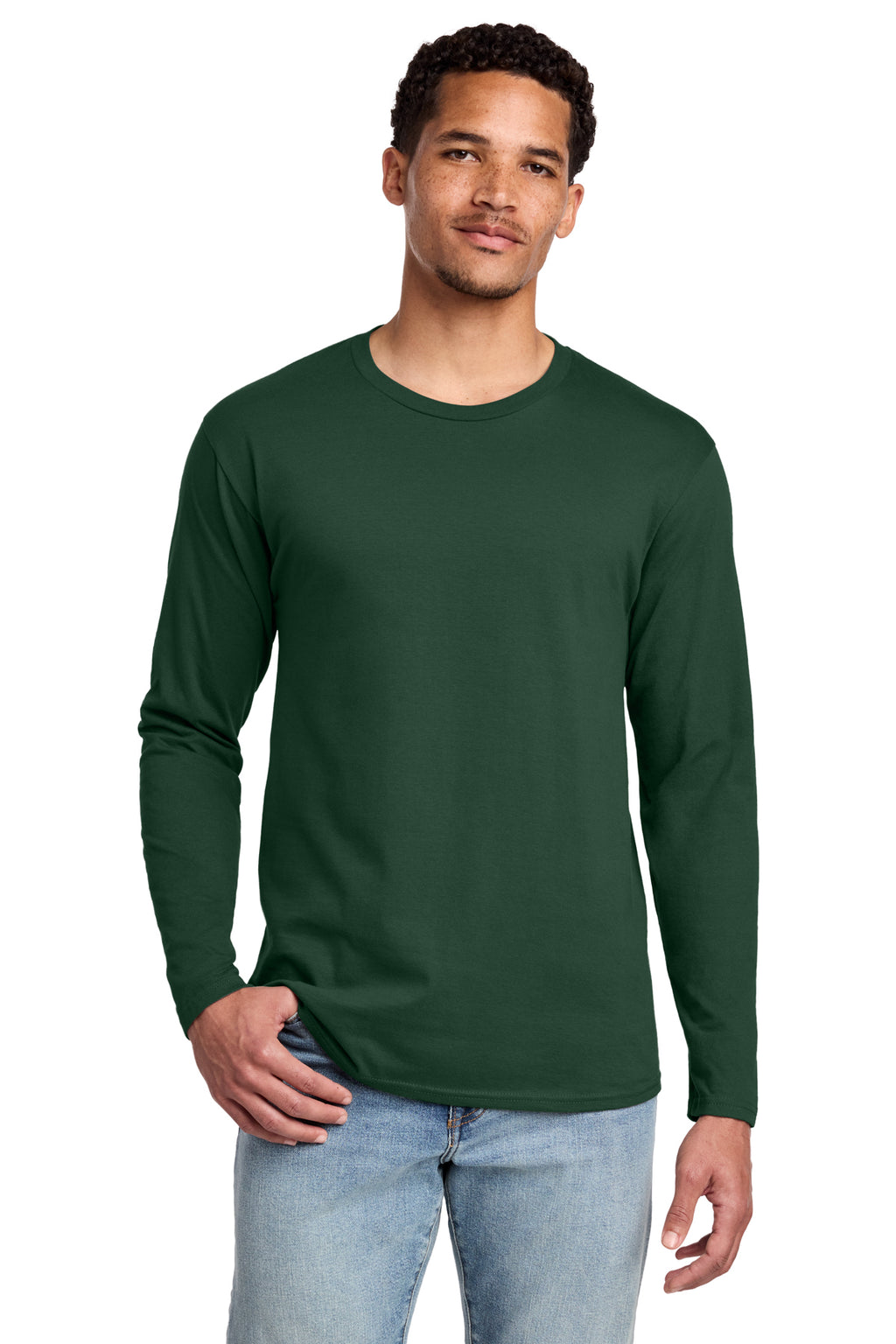 Port & Co Long Sleeve Fan Favorite Tee - Forest Green