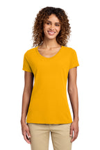 Port & Co Women's Fan Favorite V-Neck Tee - Bright Gold