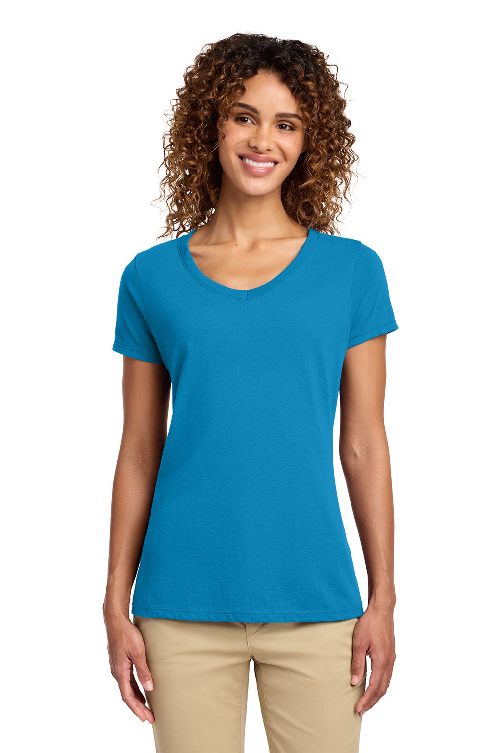 Port & Co Women's Fan Favorite V-Neck Tee - Sapphire