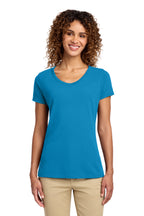 Port & Co Women's Fan Favorite V-Neck Tee - Sapphire