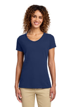 Port & Co Women's Fan Favorite V-Neck Tee - Team Navy