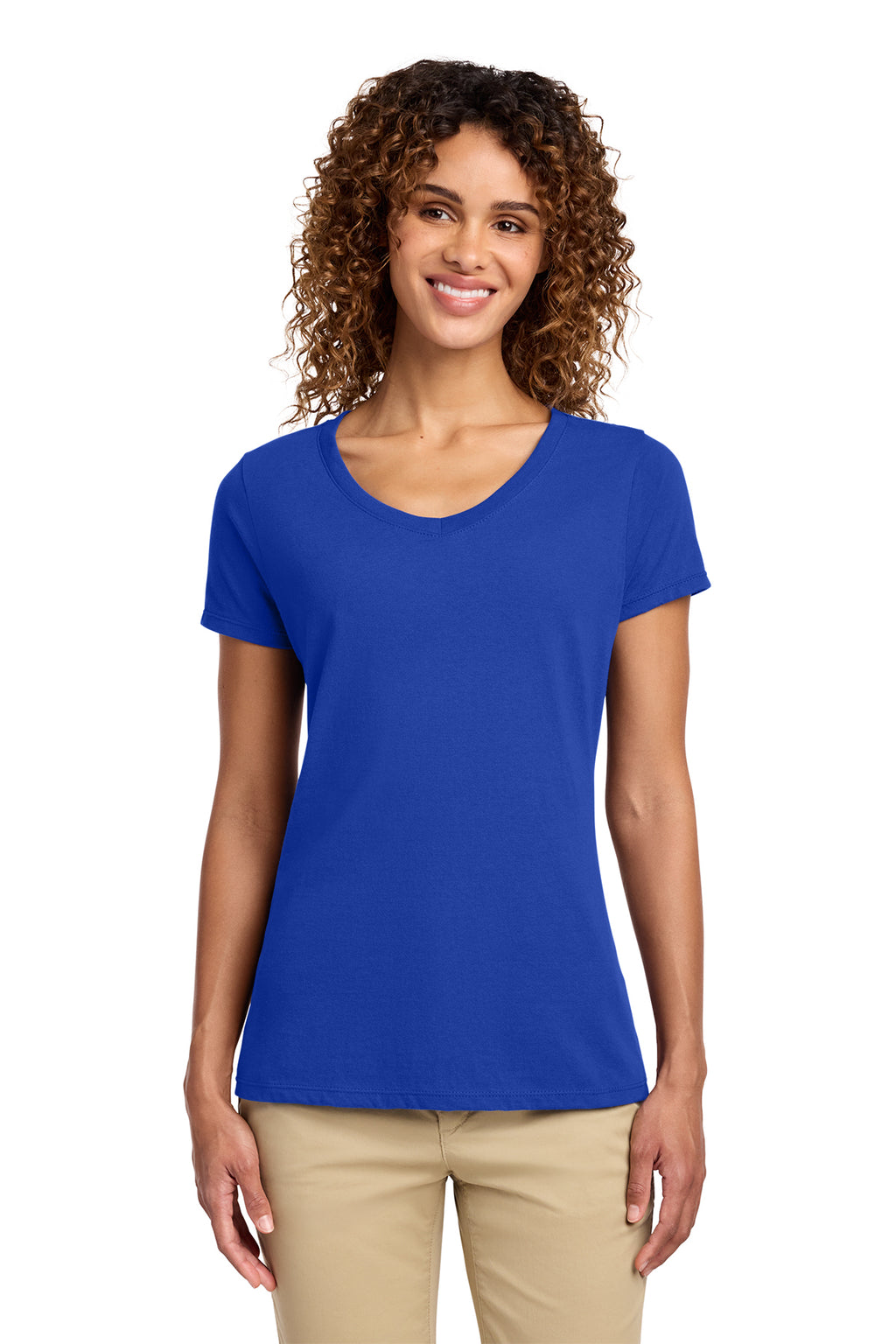 Port & Co Women's Fan Favorite V-Neck Tee - True Royal