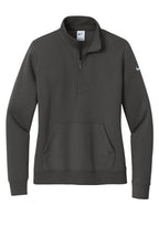 Nike Women's Club Fleece Sleeve Swoosh 1/2-Zip - Anthracite