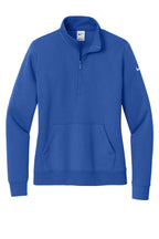Nike Women's Club Fleece Sleeve Swoosh 1/2-Zip - Game Royal