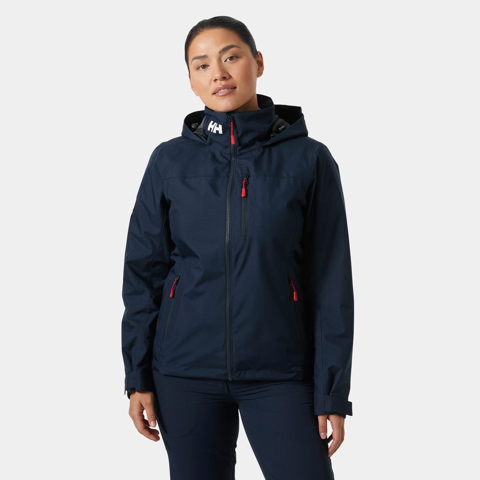 Helly Hansen Women's Crew 2.0 Hooded Midlayer Jacket - Navy Blue