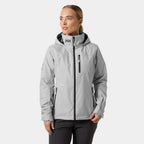 Helly Hansen Women's Crew 2.0 Hooded Midlayer Jacket - Gray Fog
