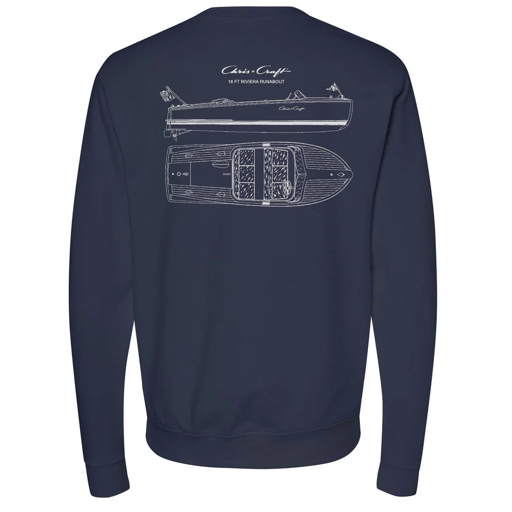 Chris-Craft® Riviera Men's Crewneck Sweatshirt