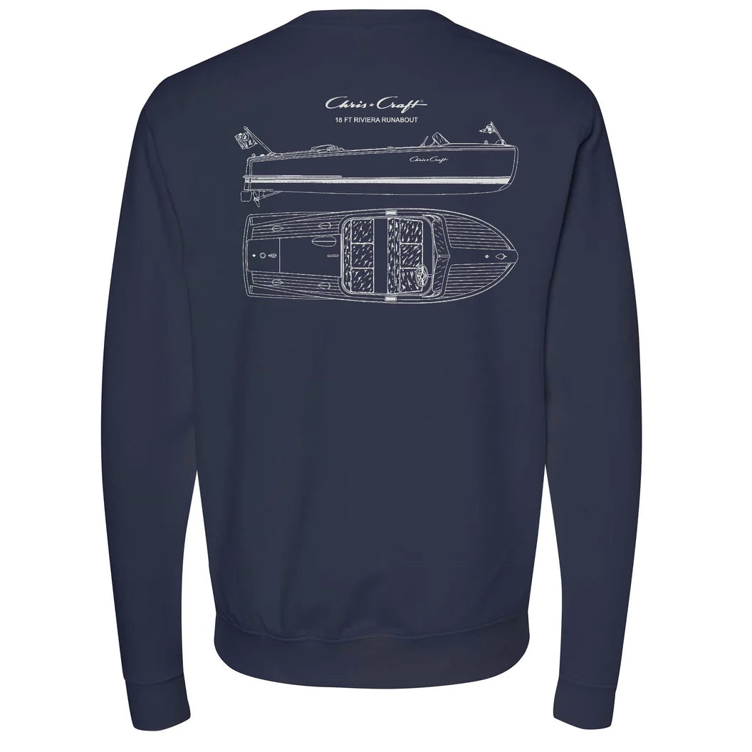 Chris-Craft® Riviera Men's Crewneck Sweatshirt