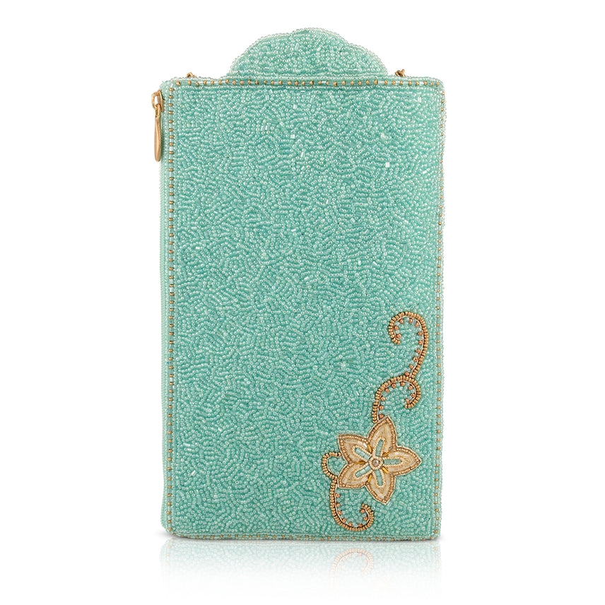 Washed Ashore Beaded Seashell Crossbody Phone Bag
