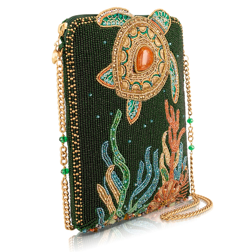 Tide Traveler Beaded and Embellished Turtle Mini Crossbody