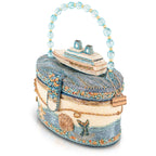 Shipshape Top Handle Beaded Nautical Vacation Handbag