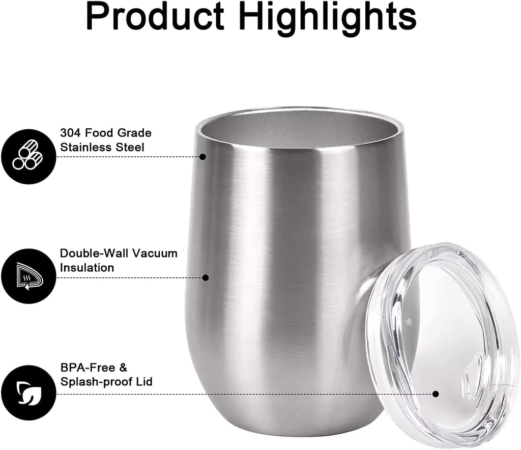 Double wall insulated wine tumbler