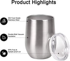 Double wall insulated wine tumbler