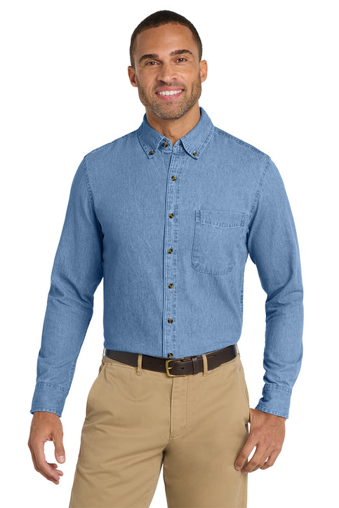 Port & Co™ Long Sleeve Value Denim Shirt