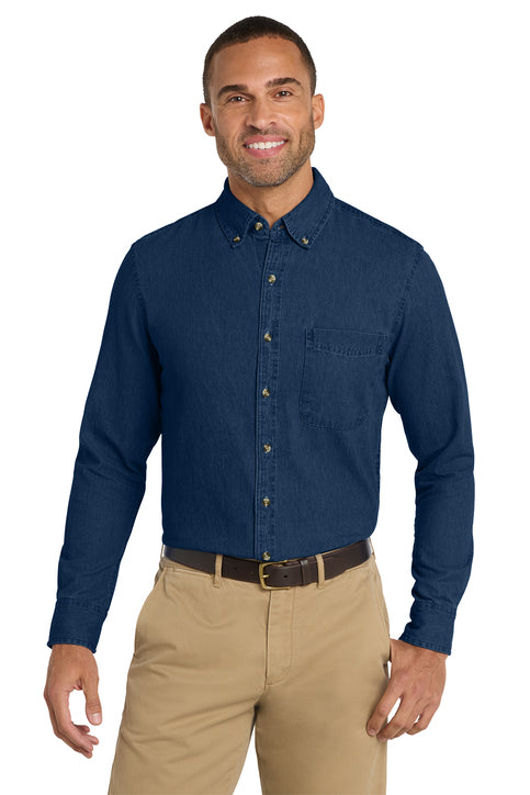 Port & Co™ Long Sleeve Value Denim Shirt