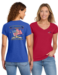 Womens 250th Anniversary Short Sleeve Vneck T-Shirt