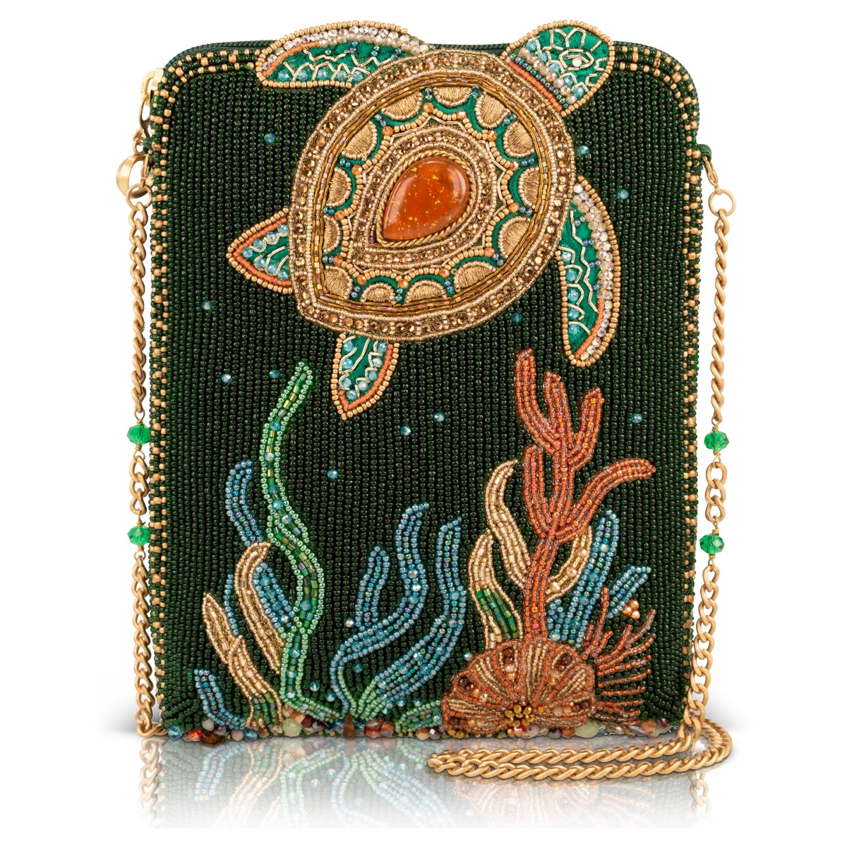 Tide Traveler Beaded and Embellished Turtle Mini Crossbody