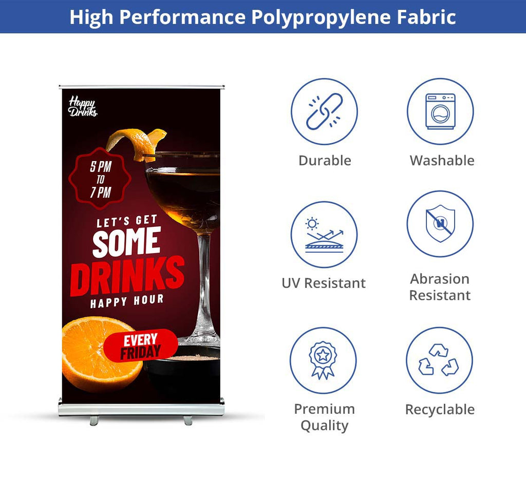Economy Roll Up Retractable Banner