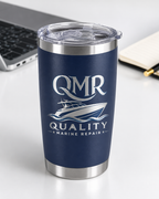 20 oz Insulated Stainless Steel Tumbler with Push Lid & Metal Straw